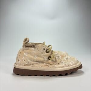 BEARPAW Skye Water Beige Resistant Boot Bandana Pattern Kids Toddler Size 8
